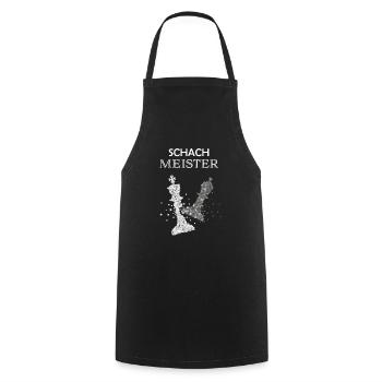 Schachmeister Schachspieler Schach Schachtunier - Kochschürze - Schwarz - Vorne - AI Model Male 185 dark (185cm)