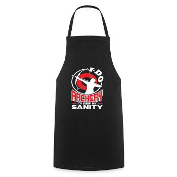 Archery I Do Archery To Keep My Sanity - Cooking Apron - black - Front - AI Model Male 185 dark (185cm)