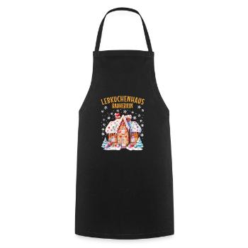 Lebkuchenhaus Bauherrin Weihnachten Backen - Kochschürze - Schwarz - Vorne - AI Model Male 185 dark (185cm)