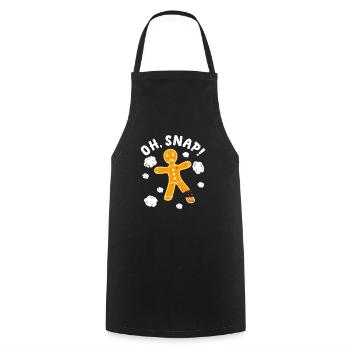 Lebkuchenmann Weihnachten Oh Snap! Plätzchen - Kochschürze - Schwarz - Vorne - AI Model Male 185 dark (185cm)