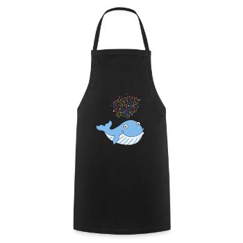 Carnival, Carnival, Confetti, Whale, Confetti Rain - Cooking Apron - black - Front - AI Model Male 185 dark (185cm)