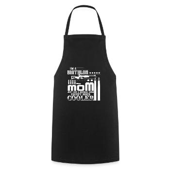 Biathlon Biathlon Mom Is Cooler - Cooking Apron - black - Front - AI Model Male 185 dark (185cm)