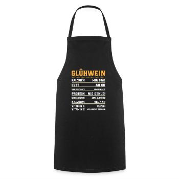 Glühwein Nährstoffe Weihnachtsmarkt Glühweinstand - Kochschürze - Schwarz - Vorne - AI Model Male 185 dark (185cm)