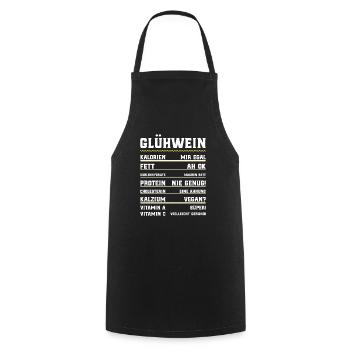 Glühwein Nährstoffe Weihnachtsmarkt Glühweinstand - Kochschürze - Schwarz - Vorne - AI Model Male 185 dark (185cm)