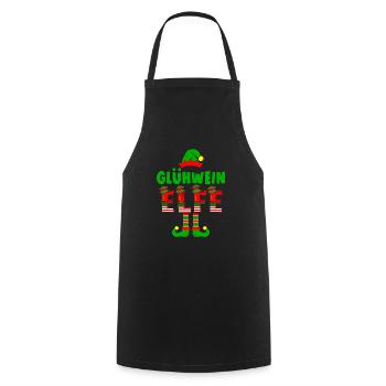 Glühwein Elfe Wichtel Weihnachtsmarkt - Kochschürze - Schwarz - Vorne - AI Model Male 185 dark (185cm)