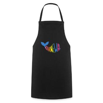 Karnewal Karneval Fasching Konfetti Fastelovend - Kochschürze - Schwarz - Vorne - AI Model Male 185 dark (185cm)