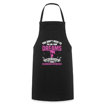Winter Guard Instructor Colorguard Captain Gift - Cooking Apron - black - Front - AI Model Male 185 dark (185cm)