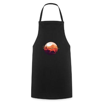 roam free bison animal - Cooking Apron - black - Front - AI Model Male 185 dark (185cm)