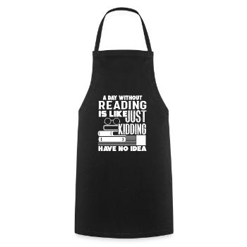 Reading A Day Without Reading - Cooking Apron - black - Front - AI Model Male 185 dark (185cm)