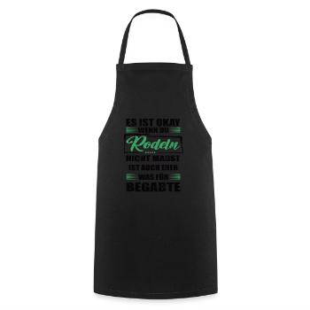 Rodeln Lustiger Spruch für Mann & Frau - Kochschürze - Schwarz - Vorne - AI Model Male 185 dark (185cm)