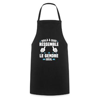 Voilà à quoi ressemble le gendre idéal - Tablier de cuisine - noir - Devant - AI Model Male 185 dark (185cm)