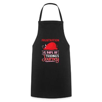 Stock Traders, Forex Traders, Investor Trading - Cooking Apron - black - Front - AI Model Male 185 dark (185cm)
