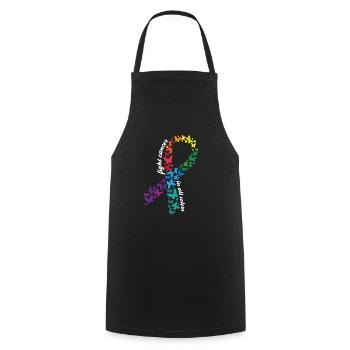 Fight Cancer In All Colors Cancer Awareness Month - Cooking Apron - black - Front - AI Model Male 185 dark (185cm)