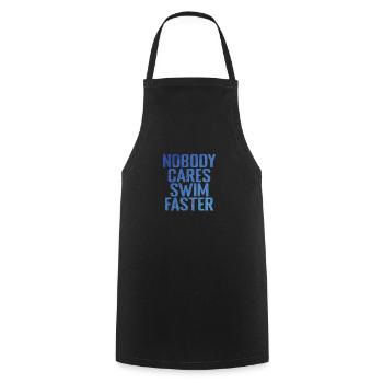 Nobody cares swim Faster Sport Training - Kochschürze - Schwarz - Vorne - AI Model Male 185 dark (185cm)