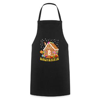 Lebkuchenhaus Bauherrin Lebkuchengebäck Backen - Kochschürze - Schwarz - Vorne - AI Model Male 185 dark (185cm)
