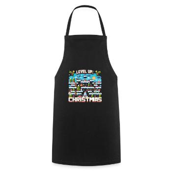 Passez au niveau supérieur en ce Noël Gamer Controller Holiday - Tablier de cuisine - noir - Devant - AI Model Male 185 dark (185cm)