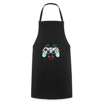 Festive Gamer Controller Holiday Gaming - Kochschürze - Schwarz - Vorne - AI Model Male 185 dark (185cm)