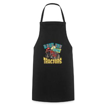 Traktorliebhaber Lustiges Traktorgeschenk - Kochschürze - Schwarz - Vorne - AI Model Male 185 dark (185cm)