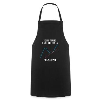 Sometimes I Go Off On A Tangent Math Humor - Cooking Apron - black - Front - AI Model Male 185 dark (185cm)