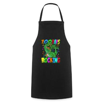100th Day of School Dino Costume 100 Days of School - Cooking Apron - black - Front - AI Model Male 185 dark (185cm)