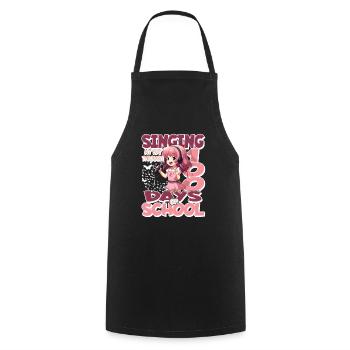 100th Day of School Healthy Costume 100 School Days - Cooking Apron - black - Front - AI Model Male 185 dark (185cm)