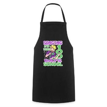 100th Day of School Healthy Costume 100 School Days - Cooking Apron - black - Front - AI Model Male 185 dark (185cm)