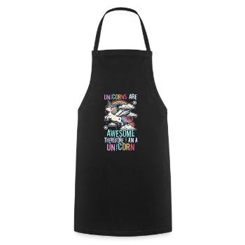 100 magical days of school - Cooking Apron - black - Front - AI Model Male 185 dark (185cm)