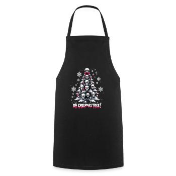Oh Creepmas Tree Creepy Festive Goth Emo Horror - Kochschürze - Schwarz - Vorne - AI Model Male 185 dark (185cm)
