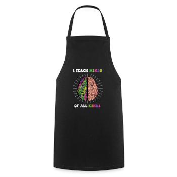 Cadeaux d’enseignants en éducation spécialisée Amour de l’enseignement - Tablier de cuisine - noir - Devant - AI Model Male 185 dark (185cm)