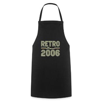 Rétro Depuis 2006 Vintage Cadeau d Anniversaire - Tablier de cuisine - noir - Devant - AI Model Male 185 dark (185cm)