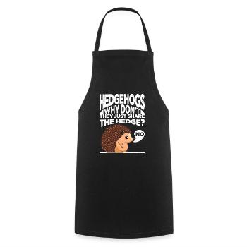 T-shirt hérisson mignon - Tablier de cuisine - noir - Devant - AI Model Male 185 dark (185cm)