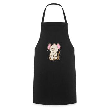 Maus Haustier Käse Säugetier - Kochschürze - Schwarz - Vorne - AI Model Male 185 dark (185cm)