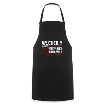 Archery Archery Definition - Cooking Apron - black - Front - AI Model Male 185 dark (185cm)