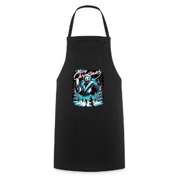 Merry Christmas Festive Slasher Candy Cane Menace - Cooking Apron - black - Front - AI Model Male 185 dark (185cm)