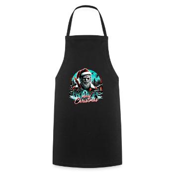 Merry Christmas Festive Slasher Candy Cane Menace - Cooking Apron - black - Front - AI Model Male 185 dark (185cm)