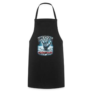 Merry Christmas Festive Slasher Candy Cane Menace - Cooking Apron - black - Front - AI Model Male 185 dark (185cm)