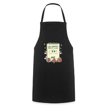 Costume de Noël Pyjama Party sur le Père Noël - Tablier de cuisine - noir - Devant - AI Model Male 185 dark (185cm)