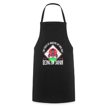 Im tired of waking up and not being in japan - Cooking Apron - black - Front - AI Model Male 185 dark (185cm)