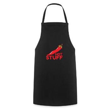 hot Stuff Chili Gewürz Scoville - Kochschürze - Schwarz - Vorne - AI Model Male 185 dark (185cm)