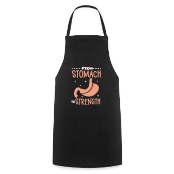 Gastric sleeve, gastric sleeve, gastrectomy, gastrectomy - Cooking Apron - black - Front - AI Model Male 185 dark (185cm)