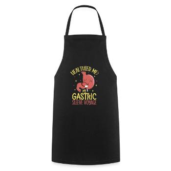 Gastric sleeve, gastric sleeve, gastrectomy, gastrectomy - Cooking Apron - black - Front - AI Model Male 185 dark (185cm)