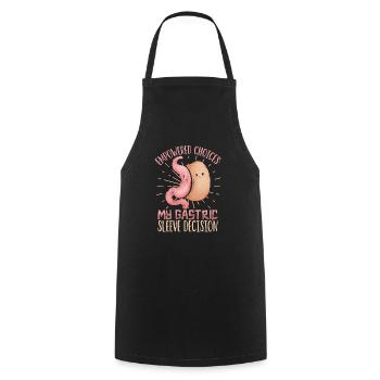 Gastric sleeve, gastric sleeve, gastrectomy, gastrectomy - Cooking Apron - black - Front - AI Model Male 185 dark (185cm)