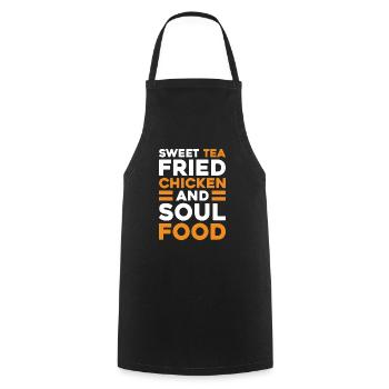 Sweet Tea Fried Chicken Southern Cuisine Soul Food - Cooking Apron - black - Front - AI Model Male 185 dark (185cm)