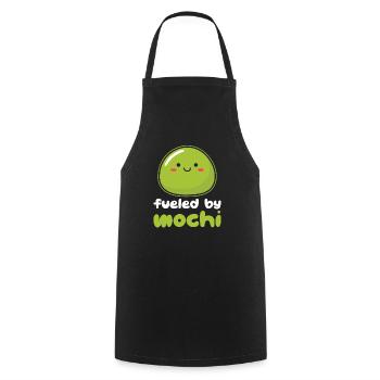 Kawaii Mochi Japanese Dessert Inspired - Cooking Apron - black - Front - AI Model Male 185 dark (185cm)