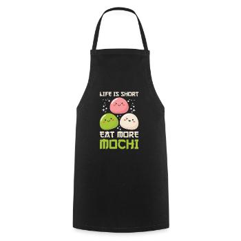 Chemise Kawaii Mochi Lover - La vie est courte Eat More - Tablier de cuisine - noir - Devant - AI Model Male 185 dark (185cm)
