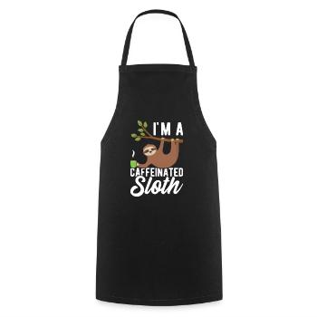 Ich Bin Ein Koffeinhaltiges Faultier-T-Shirt - Kochschürze - Schwarz - Vorne - AI Model Male 185 dark (185cm)