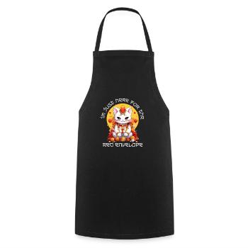 Chat porte-bonheur du Nouvel An chinois juste ici pour le - Tablier de cuisine - noir - Devant - AI Model Male 185 dark (185cm)