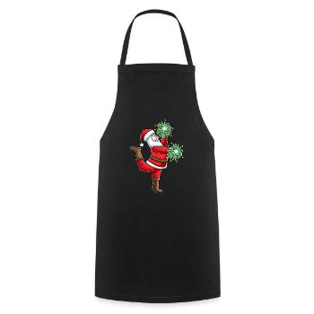 Cheerleading Christmas Cheer Flyer Cheerleader - Cooking Apron - black - Front - AI Model Male 185 dark (185cm)