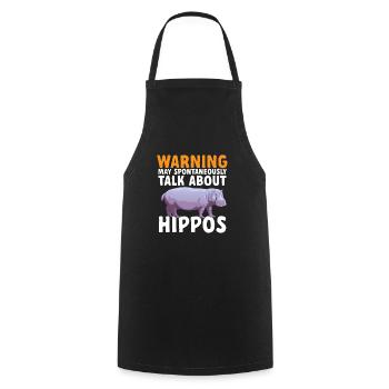 Hippopotame Hippopotame - Tablier de cuisine - noir - Devant - AI Model Male 185 dark (185cm)