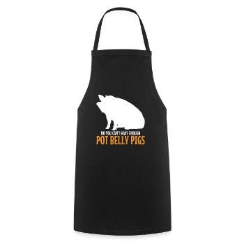 Pot Belly Pig Geschirr Und Leine Pot Belly Pig - Kochschürze - Schwarz - Vorne - AI Model Male 185 dark (185cm)